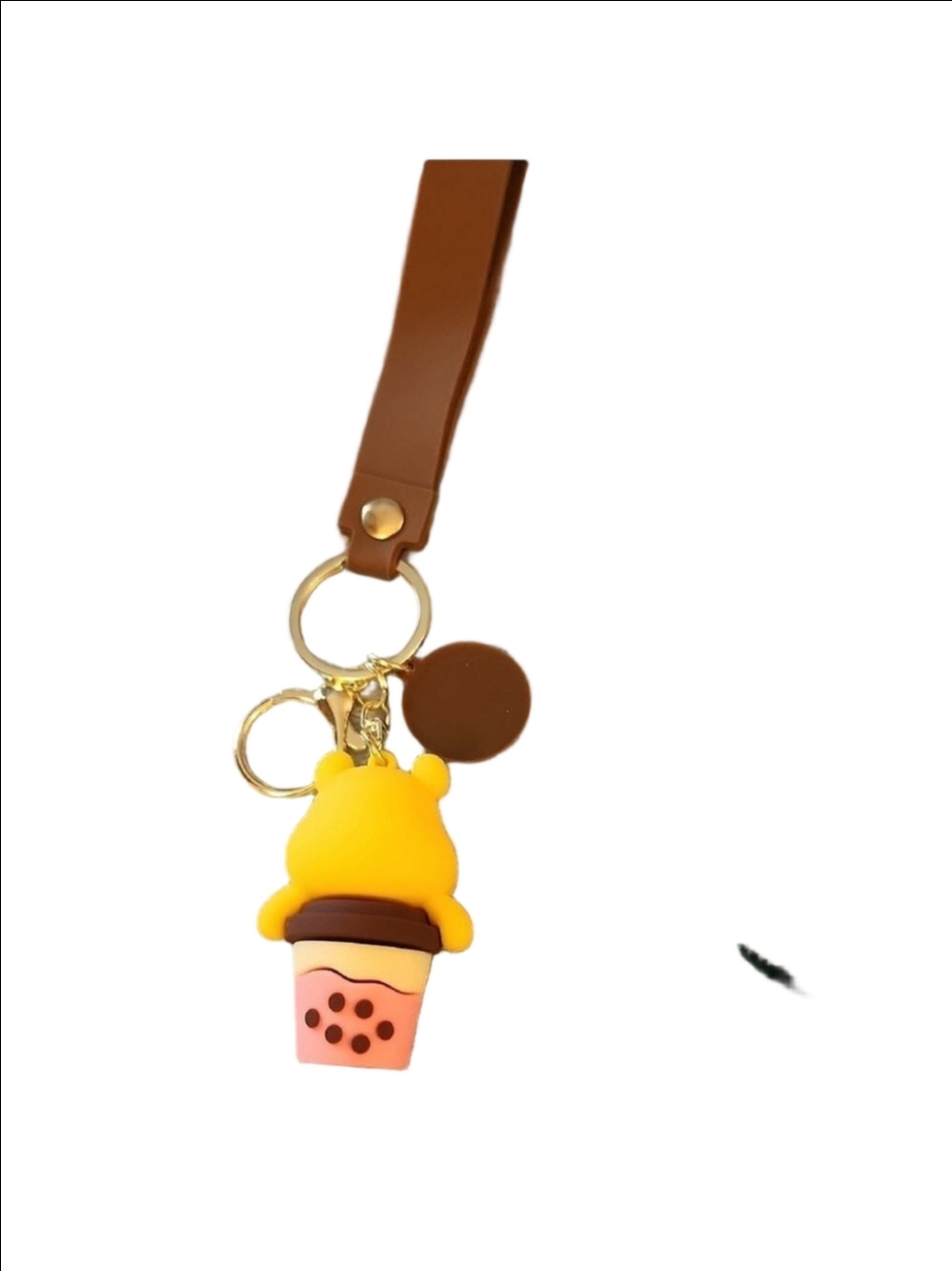 Winnie the Pooh Keychain with Brown Strap - Picture 4 of 7